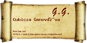 Gubicza Genovéva névjegykártya